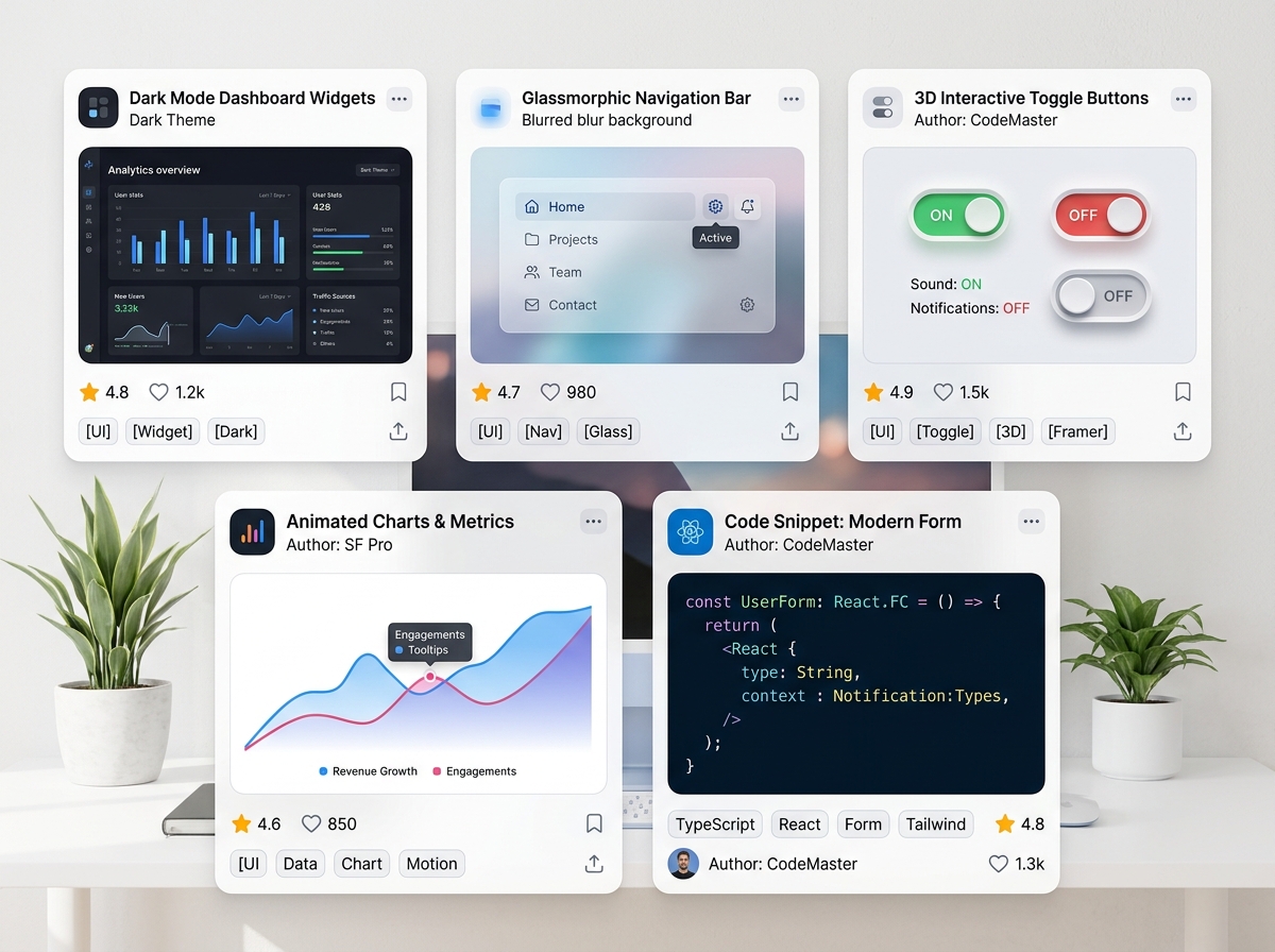 structui code snippet components collection showcase